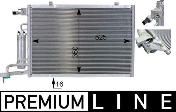 Mahle Kondensator, Klimaanlage AC 7 000P FüR Ford-image