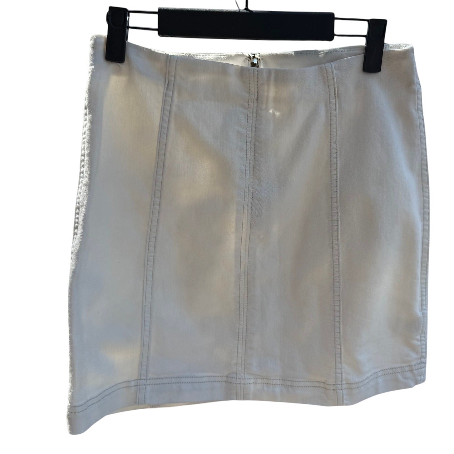 Free People White Denim Mini Skirt sz 8