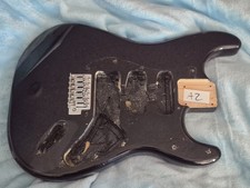 Squier By Fender Stratocaster Strat Guitar Body Black Full Thickness 1.75"