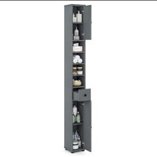Costaway 180cm Slim Tall Bathroom Cabinet Freestanding Storage Unit Spacesaver