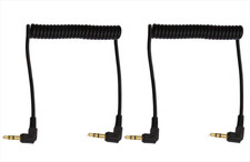 3.5Mm Coiled Audio Cable 90 Degree Male to Male Headphone Cable