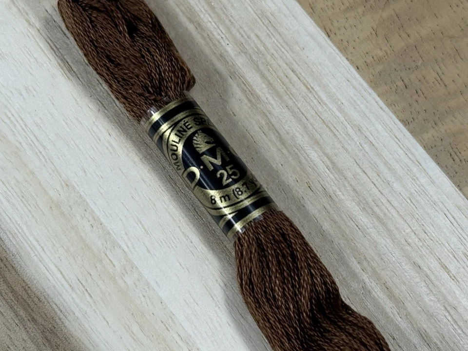 ✅2 Boxes ✅NEW ✅DMC 25 EMBROIDERY FLOSS ✅MOULINE ✅FRANCE ✅100% COTTON ✅#801 - Image 4 of 4