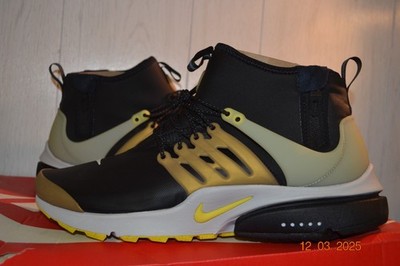Size 13 - Nike Air Presto Mid Utility Black Yellow Streak 2016