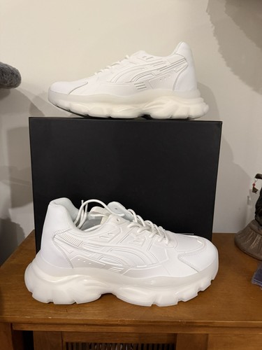 Calto Shoes Men’s 10 White Fashion Synthetic Sneakers