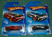 2X - 2010 Hot Wheels Faster Than Ever FTE - Fast Fish - Red & Silver