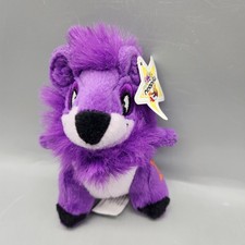 Vintage Neopets Purple Yurble Plush Stuffed Animal Toy 2004 Star Tag Collectible