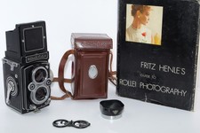 Rolleiflex 3.5MX EVS 6x6cm TLR camera. Tessar 75mm f3.5 lens. Case. Hood. CLA 'D