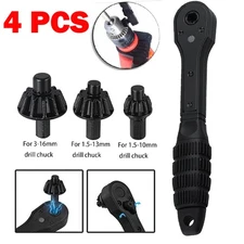 2-in-1 Ratchet for Drill Chuck Key Wrench – Universal Chuck Key Replacement Tool