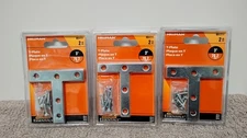 3 NEW Hillman # 851711 Hardware Essentials 3" x 3" T-Plate Zinc. (03)