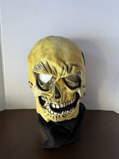 Rare VTG 1990’ Be Something Studio Skull  Halloween Mask HOOD Costume