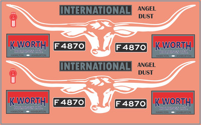Kenworth K100  K Worth  Decals   Multi-Scale Waterslide Decals for Scale Models