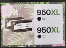 Generic HP 950XL Black Ink Cartridges Twin Pack, Sealed Exp. 04/27, Free Ship 