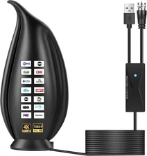 Crystal-Clear 4K TV Antenna - 33ft Cable, 1200+ Mile Range & Minimalist Elegance