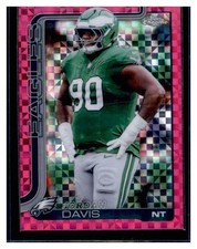 2025 Topps Chrome #249 Jordan Davis Hot Pink X-Fractor