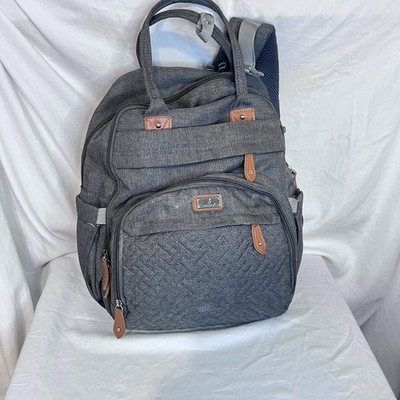 BabbleRoo Waterproof Diaper Bag Backpack Baby Essentials Travel Tote EUC