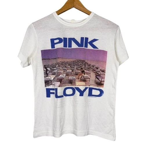 pink floyd world tour concert band t shirt size 1980s vintage concert t-shirt, vintage, size S, single stitch, B+ condition