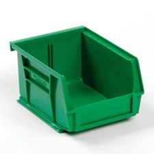 Plastic Stacking Bin 4-1/8 x 5-3/8 x 3 Green Lot of 24