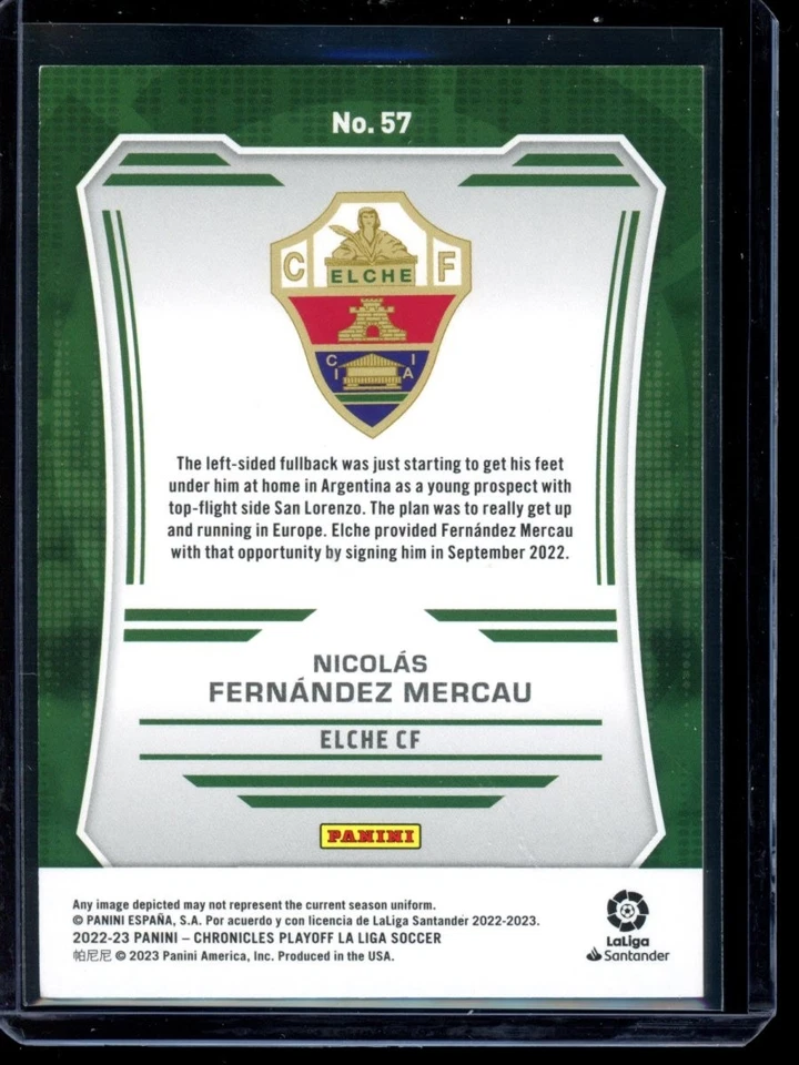2022-23 Panini Chronicles La Liga Nicolas Fernandez Mercau /23 Rookie RC - Image 2 of 2