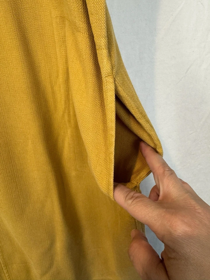 Vestido J. Jill Pure Jill Shift Mostaza Talla XL Clásico Preppy Cómodo Bolsillos Foto 4 de 4