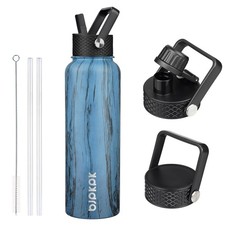 Insulated Water Bottles with Straw Lid, 40oz Stainless Steel Water Bottles wi...