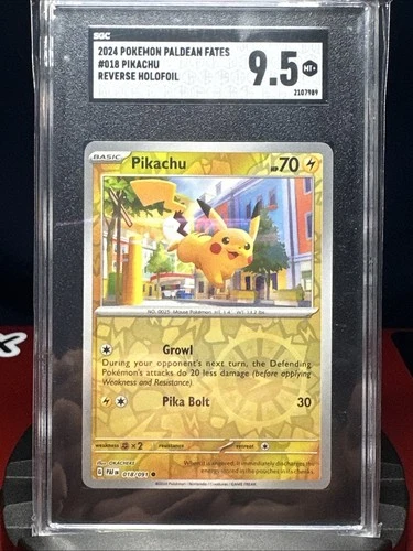 2024 #018 Pikachu Reverse SGC 9.5