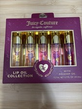 New Juicy Couture 5 Pack Lip Oil Gloss Set Scented With Rosehip Oil Makeup
