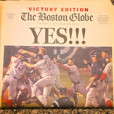 Boston Globe & Herald Championship Newspapers: Victory 10/28/04 Dynasty 2/7/05
