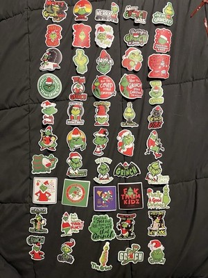 10 PCs Random ~2x2  How the Grinch Stole Christmas Inspired Stickers Vinyl