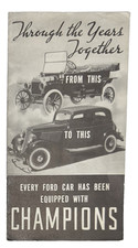 Champion Spark Plugs Advertising Brochure with Ford Automotive