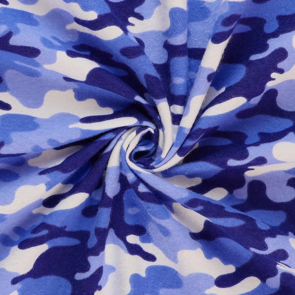 Tela de franela camuflada [43 pulgadas Ancho] - Doble cepillado, material 100% algodón para Q... Foto 2 de 4