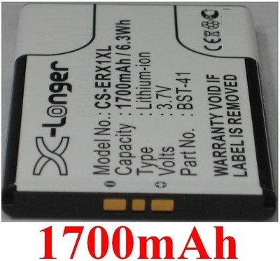 Battery 1700mAh Type BST-41 for SONY ERICSSON Xperia X1, X10, X10a, X10i