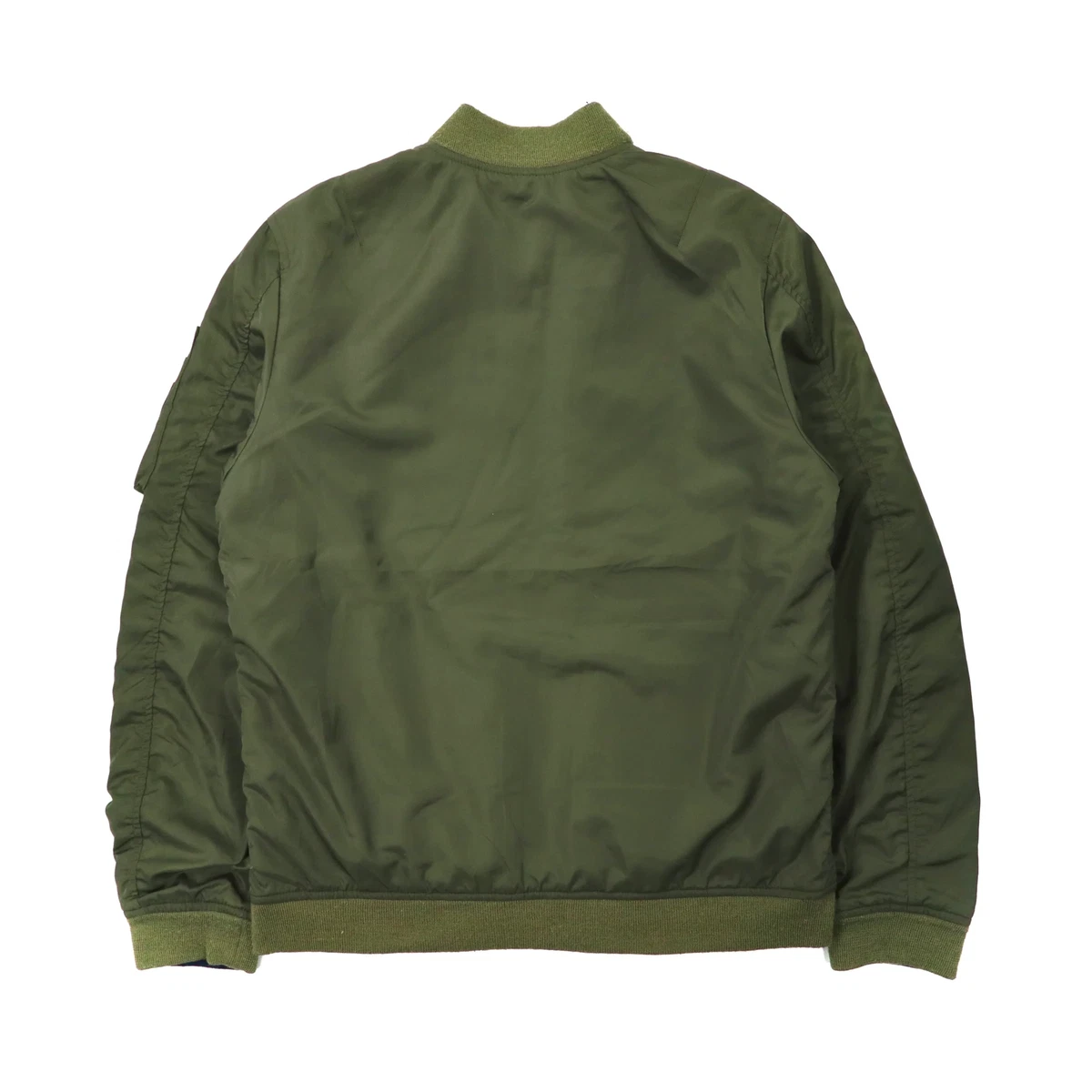 POLO RALPH LAUREN MA-1 Jacket Reversible XL KHAKI Navy Patch Small Pony Embroide