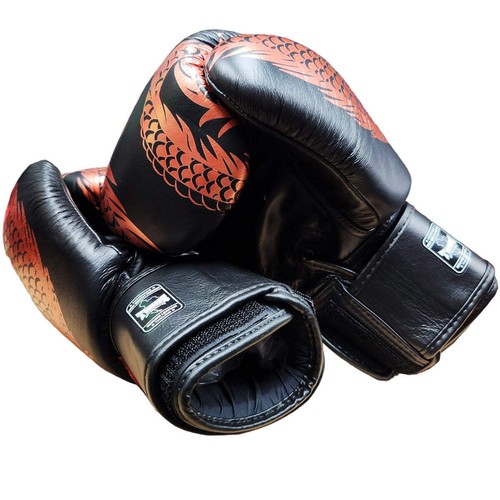 Boxing Gloves Twins Special FBGV-49 Copper Black Fancy Muay Thai Style - Picture 3 of 10