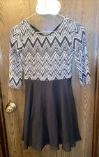 Girl's Amy Wear Sz 10 Black Dress Glitzy Glittery Bodice Accent Holiday 