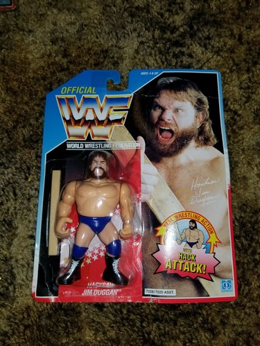 WWF Hasbro HACKSAW JIM DUGGAN Blue Card Series wwe...