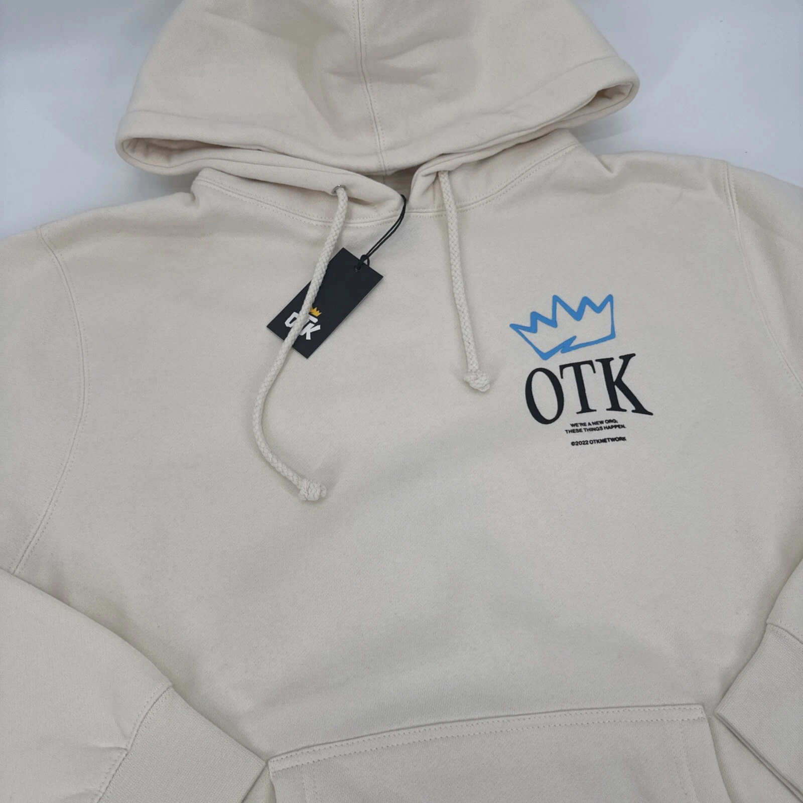 OFF WHITE Felpa con cappuccio nuova con etichette rara OTK Network INC One True King collezione primavera 2022 taglia small