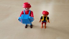 Playmobil Mother and Son w/ blue accordion