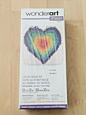 WonderArt Wonder Art Shaggy Latch Hook Kit Rainbow From the Heart 12x12 USA, NEW