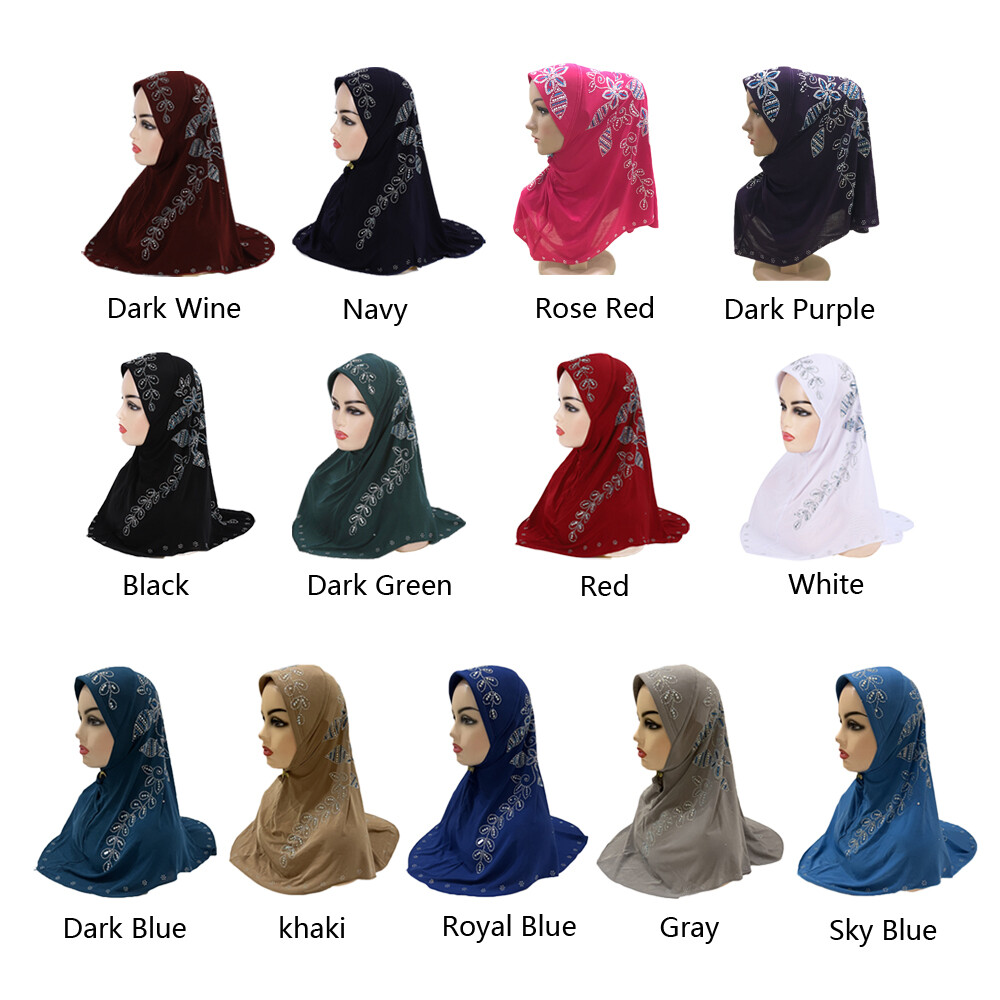 One Piece Amira Hijab Muslim Women Islamic Scarf Pull On Instant