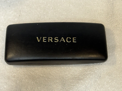 Versace Black Gold Hard Eyeglass Sunglass Glasses Clam Shell  display picture 1