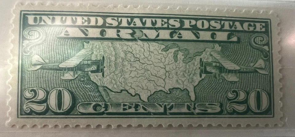 1927 US Airmail Stamp C9 20c Graded 95 PSE - Image 2 of 3