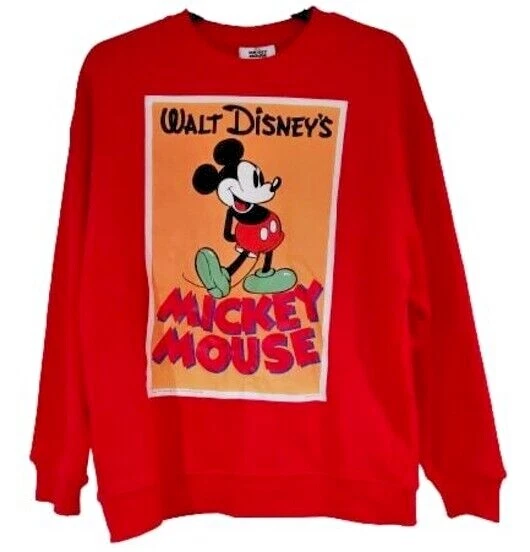 Disney Mickey Mouse Oversized Sweatshirt Red From Primark eBay