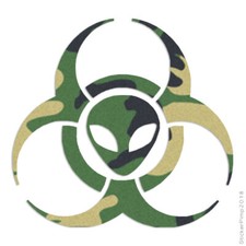 Alien Biohazard Vinyl Decal Sticker 40 Patterns 3 Sizes 8