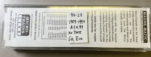 Micro Trains scala N 50 piedi box auto corsa speciale Central Ohio anniversario 1994 nuovo con scatola - Foto 5 di 5