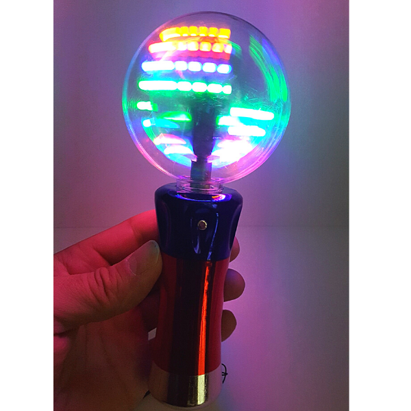Light Up Magic Ball LightUp Spinning Globe Star Wand Princess LED