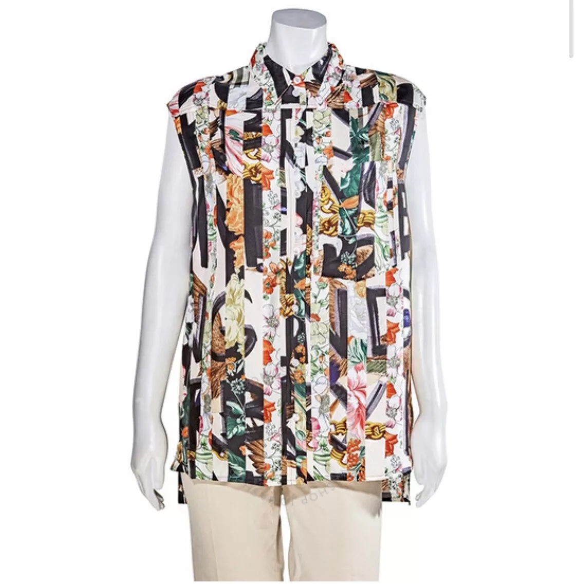 Burberry archive scarf store print silk shirt