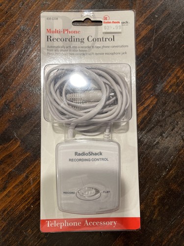 Radio Shack 43-2208 Multi-Phone Telephone Recording Landline Control-New-NOS-NIP