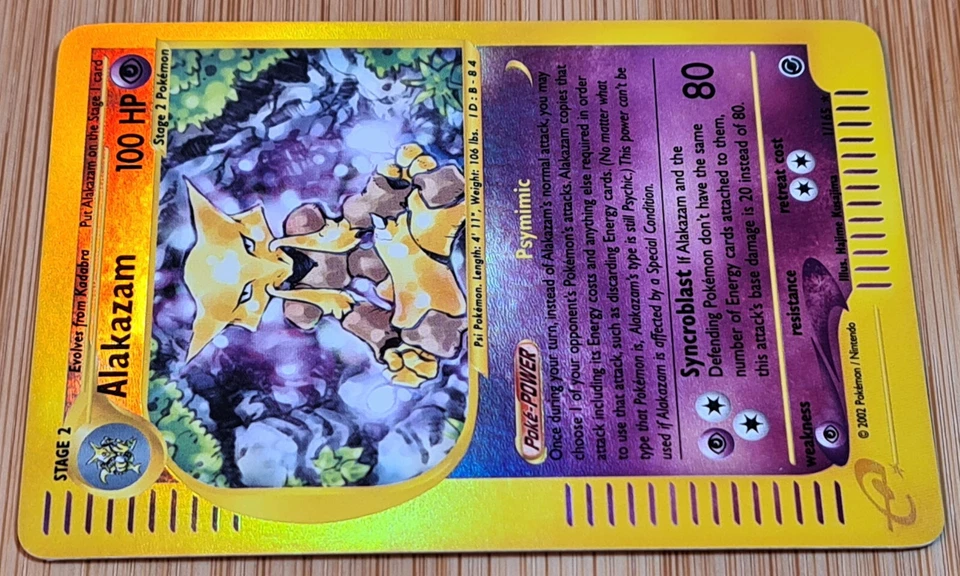 Alakazam #1/165 Rare Reverse Holo Expedition Base Set 2002 Englisch Mint Vintage - Bild 4 von 4