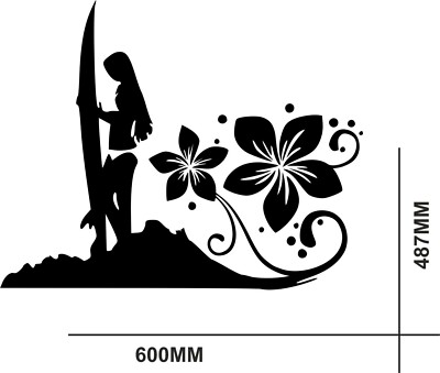 Oil Slick Chrome Hibiscus Lei Sticker Set - Hawaiian Car Decal - Norway