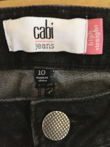 Cabi Womens Jeans 10 Black High Straight Stretch Denim Pockets Casual Outdoors - Picture 3 of 3